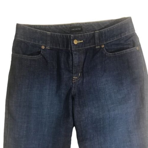 The Limited Womens Bootcut Dark Blue Jeans Mid Rise Dark Wash Slub Size 12L Y2K - Picture 3 of 8